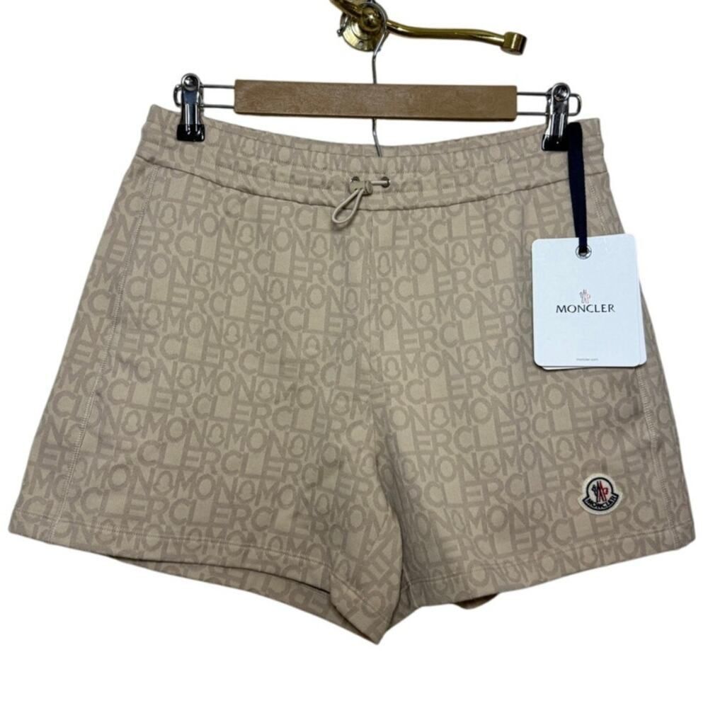 NWT Moncler Monogram Drawstring Shorts – Beige Lo… - image 6